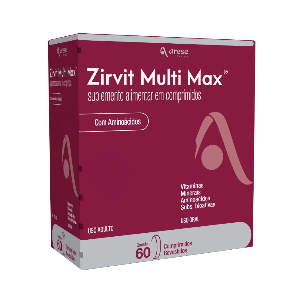 Suplemento Vitamínico Zirvit Multi Max 60 Comprimidos Arese
