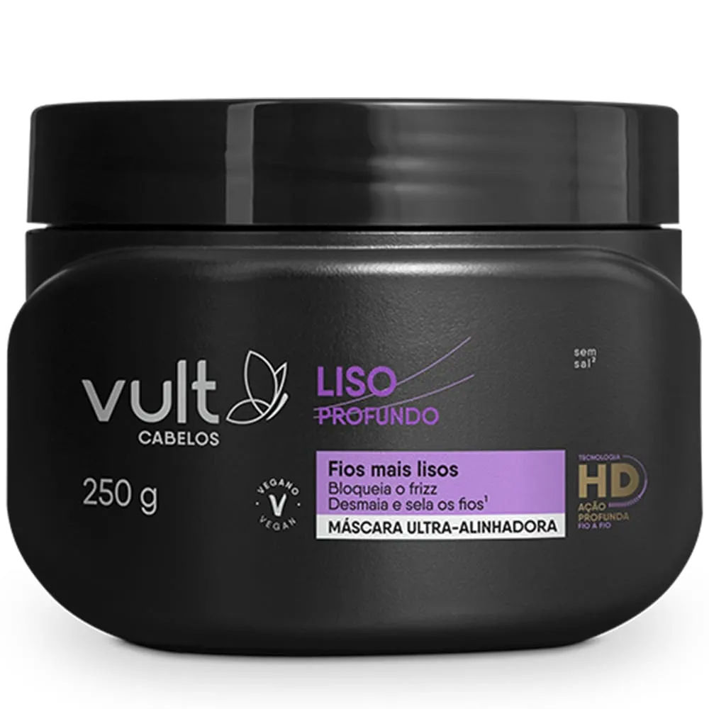 Mascara Para Tratamento Vult Cabelos 250gr Liso Profundo