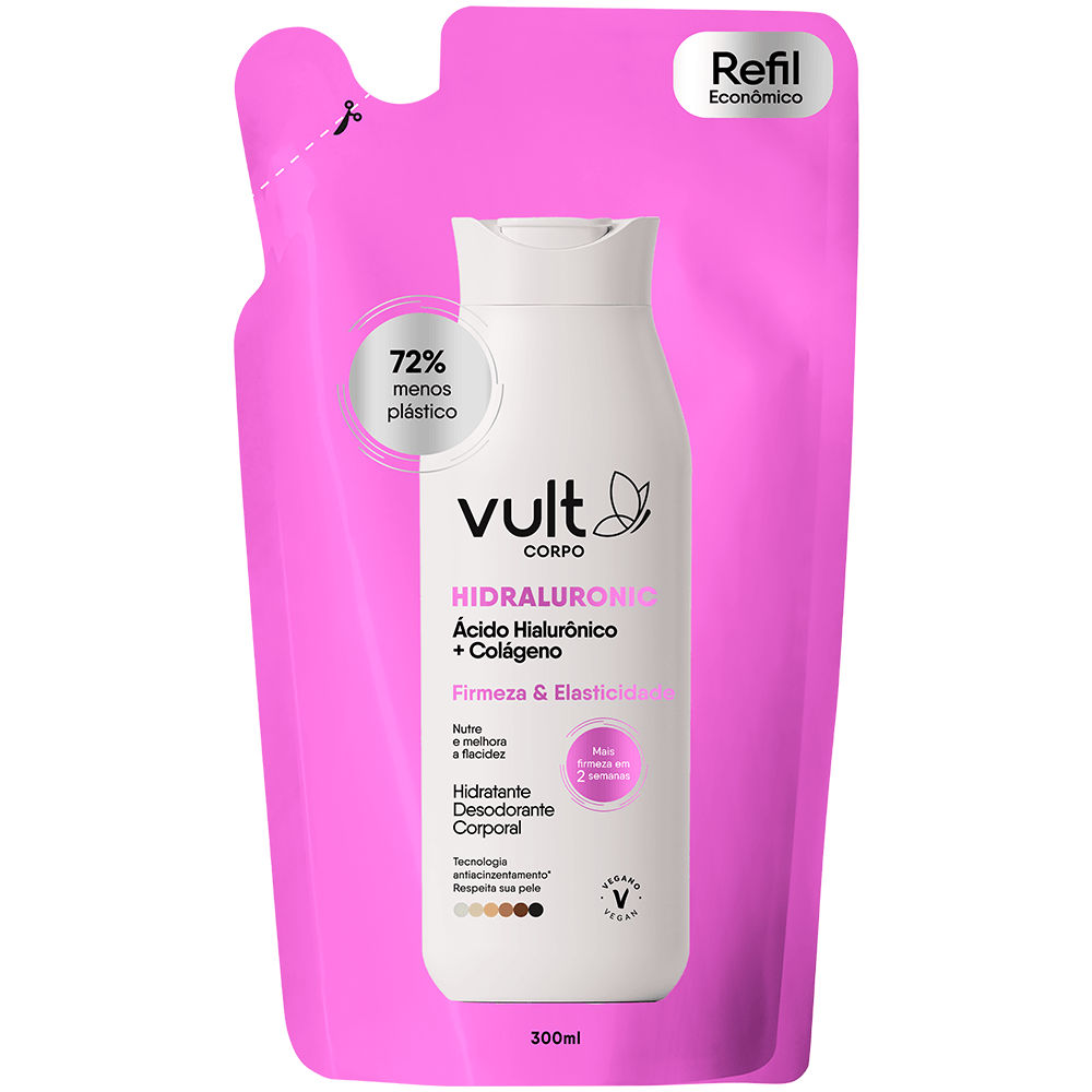Loção Hidratante Corporal Vult Colágeno Vegetal Refil 300ml