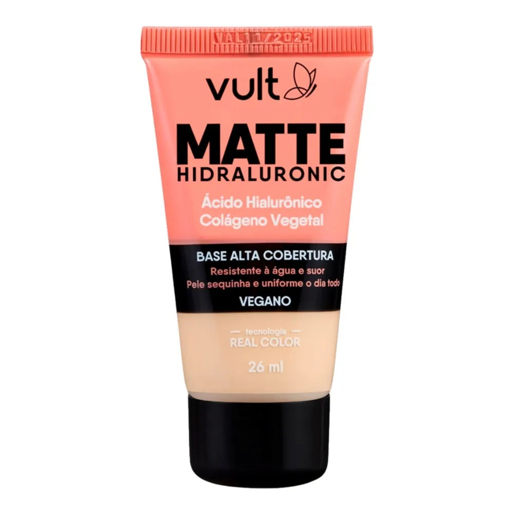 Base Líquida Vult Matte Hidraluronic Cor V170 26ml