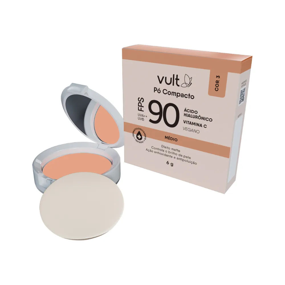 Po Compacto Vult 6gr Fps90 Cor 3 Medio
