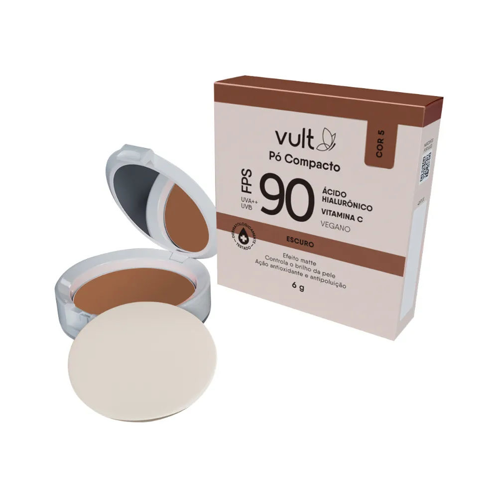 Po Compacto Vult 6gr Fps90 Cor 5 Escuro