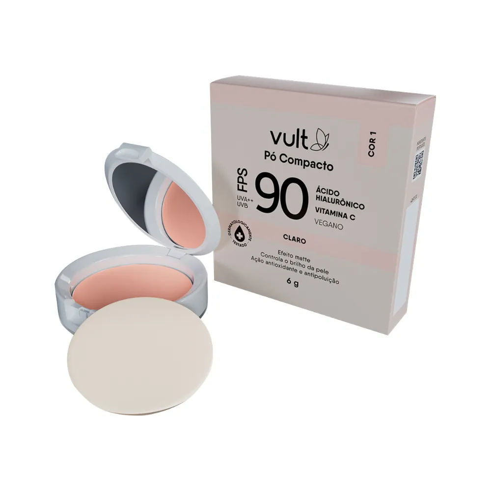 Po Compacto Vult 6gr Fps90 Cor 1 Claro