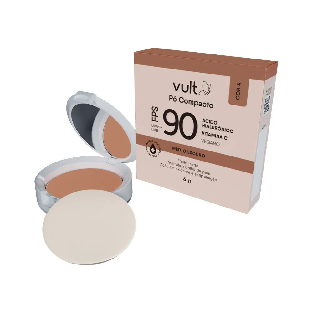 Po Compacto Vult 6gr Fps90 Cor 4 Medio Escuro