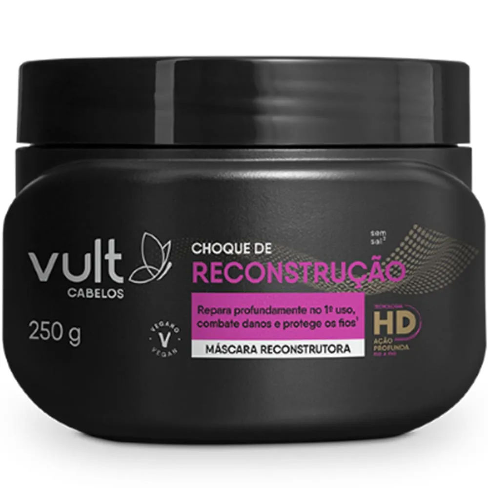 Mascara Para Tratamento Vult Cabelo 250gr Choque De Reconstrucao