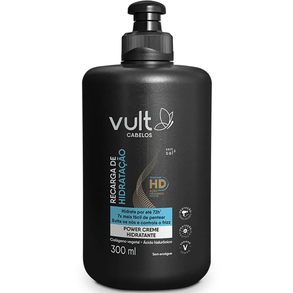 Crme Para Pentear Vult Cabelos 300ml Recarga E Hidratacao