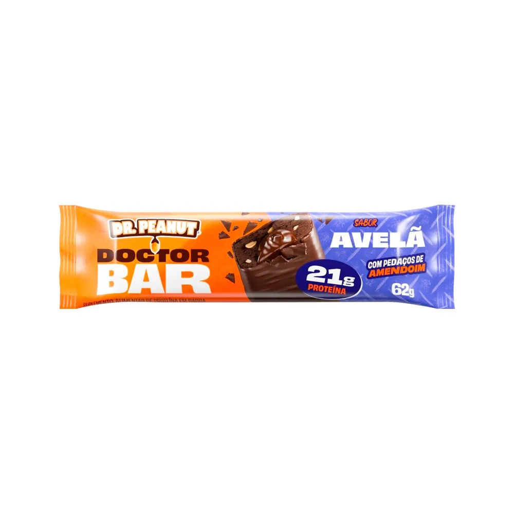 Barra de Proteína Dr  Peanut Doctor Bar Avelã 62g