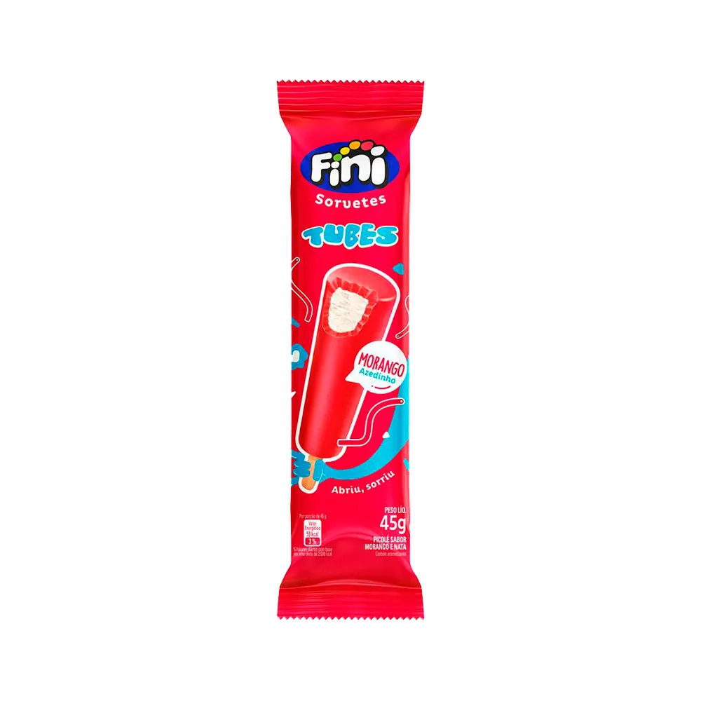 Fini Sorvete Tubes 45gr Morango