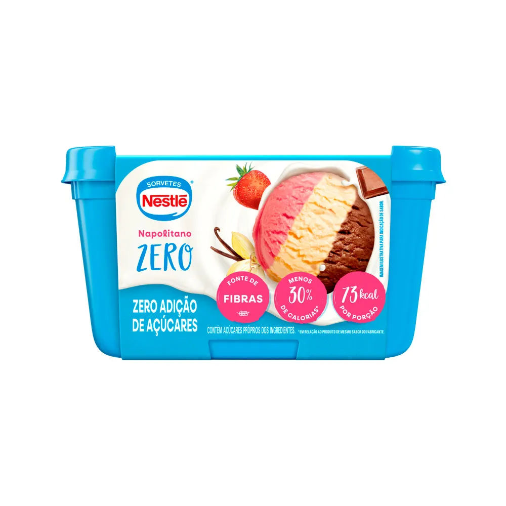 Nestle Sorvete Napolitano 450gr Zero