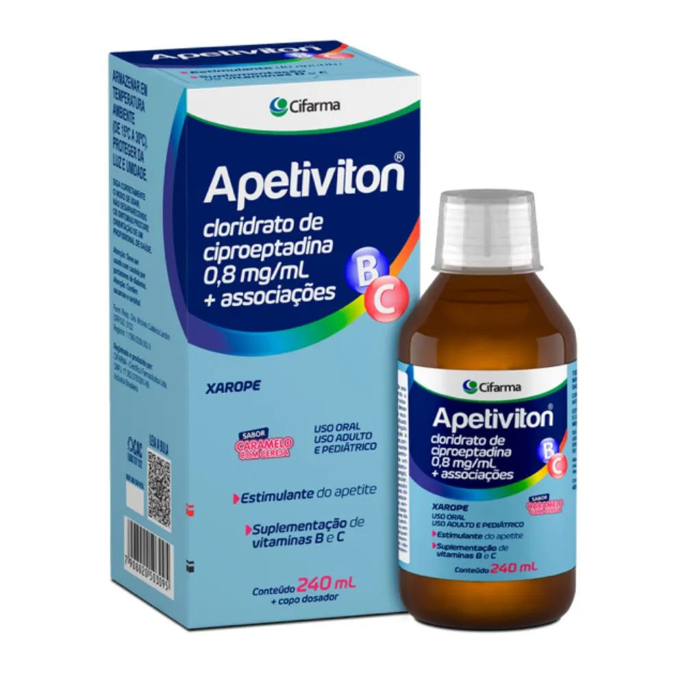 Apetiviton Solução 240ml Sabor Caramelo Com Cereja