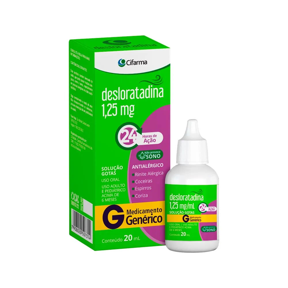 Desloratadina 1,25mg/ml 20ml Genérico Cifarma