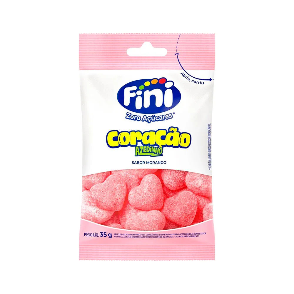 Fini Bala Coração Cítrico Zero 35g
