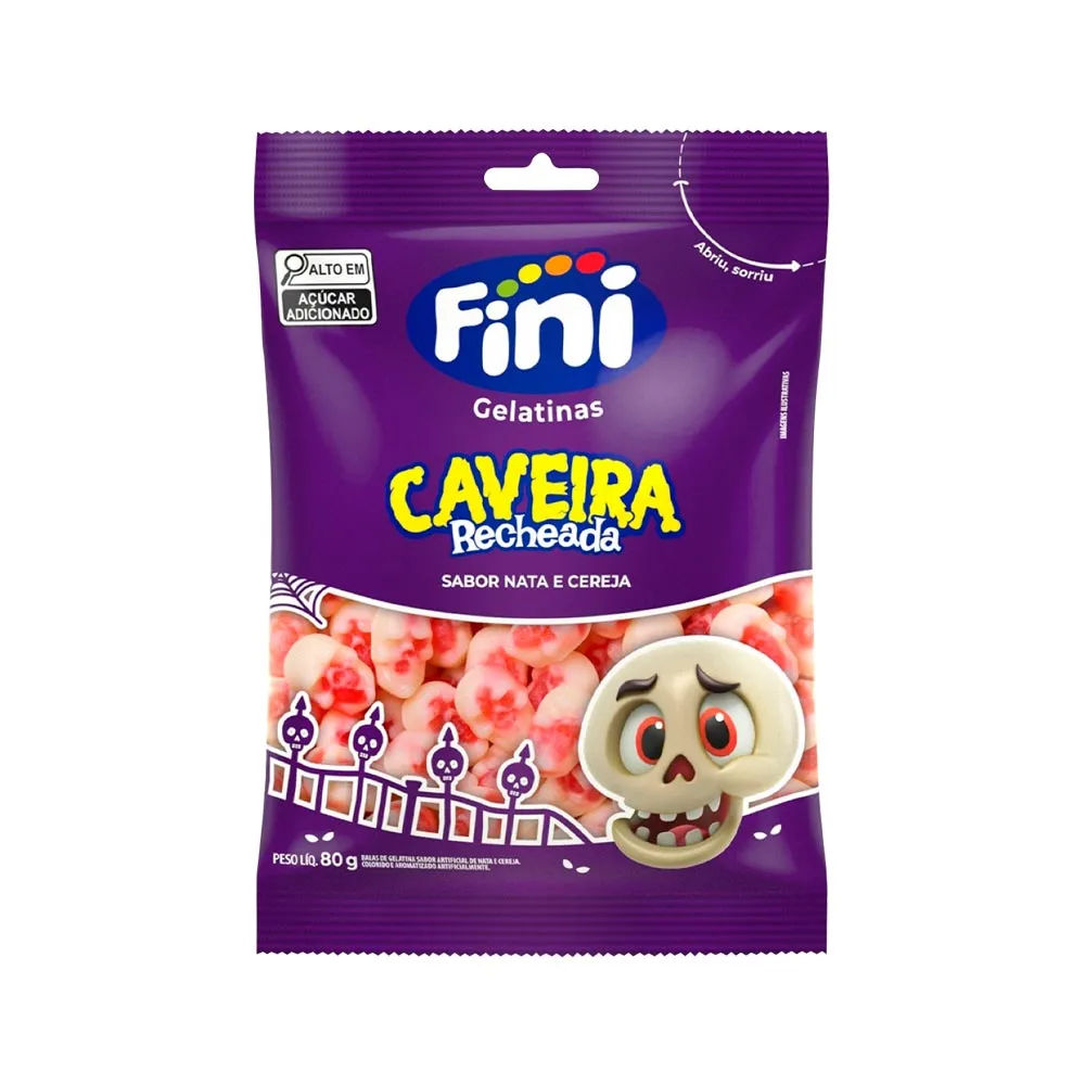 Fini Gomas 80g Caveira Recheada
