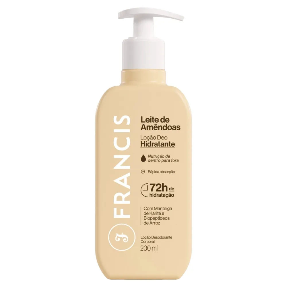 Loção Hidratante Francis Leite de Amêndoas 200ml