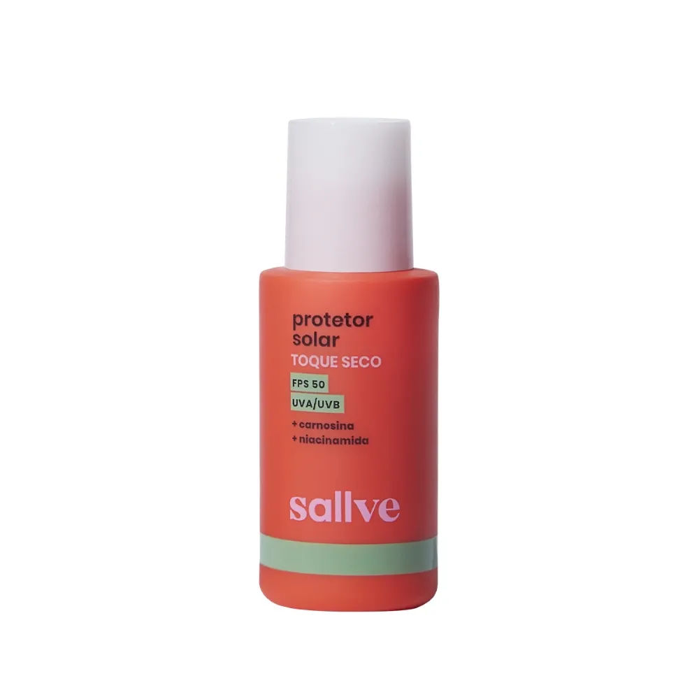 Protetor Solar Facial Sallve FPS 50 Toque Seco Efeito Matte com Niacinamida 40g