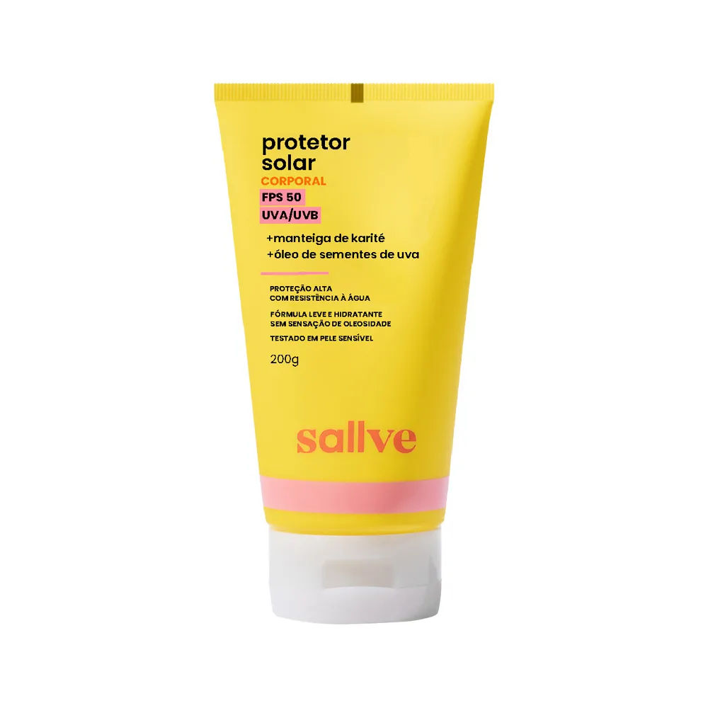 Protetor Solar Sallve 200gr Fps50 Corporal