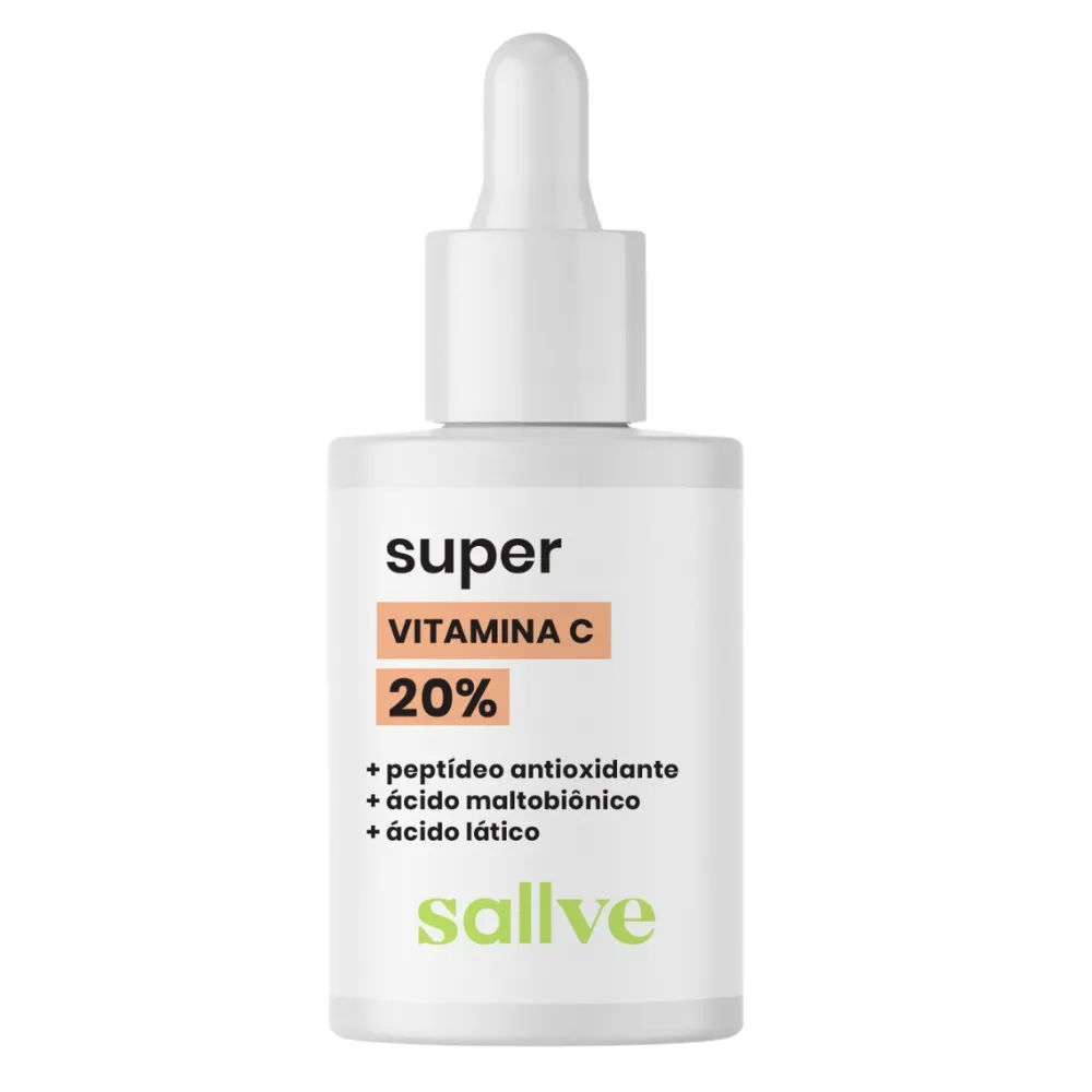 Sérum Facial Sallve Concentrado Super Vitamina C 20% com Peptídeo Antioxidante 30ml