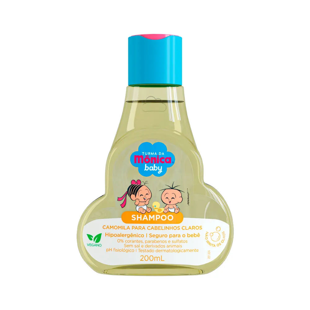Shampoo Turma Da Monica Baby 200ml Camomila Para Cabelinhos Claros