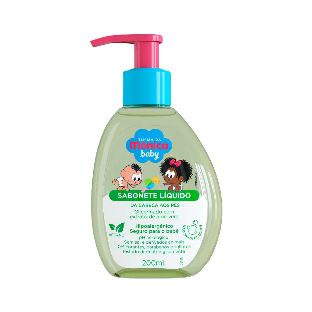 Sabonete Turma Da Monica Baby Liquido 200ml Glicerina Aloe Vera