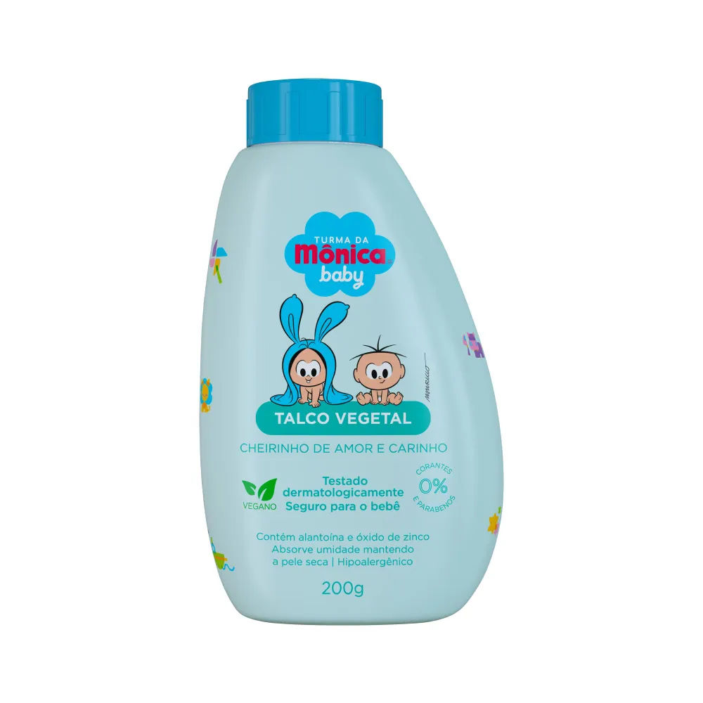 Talco Turma Da Monica Baby 200gr Cheirinho De Amor Carinho