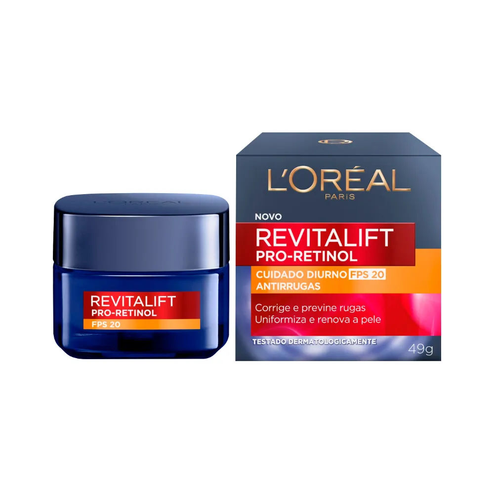 Creme Facial LOréal Revitalift Pro Retinol Diurno FPS20 49g