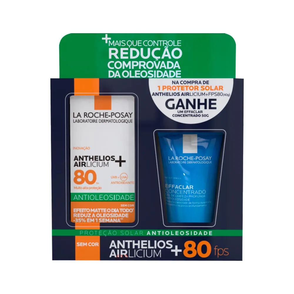 Kit La Roche Anthelios Airlicium FPS 80 40g + Effaclar Gel 50g