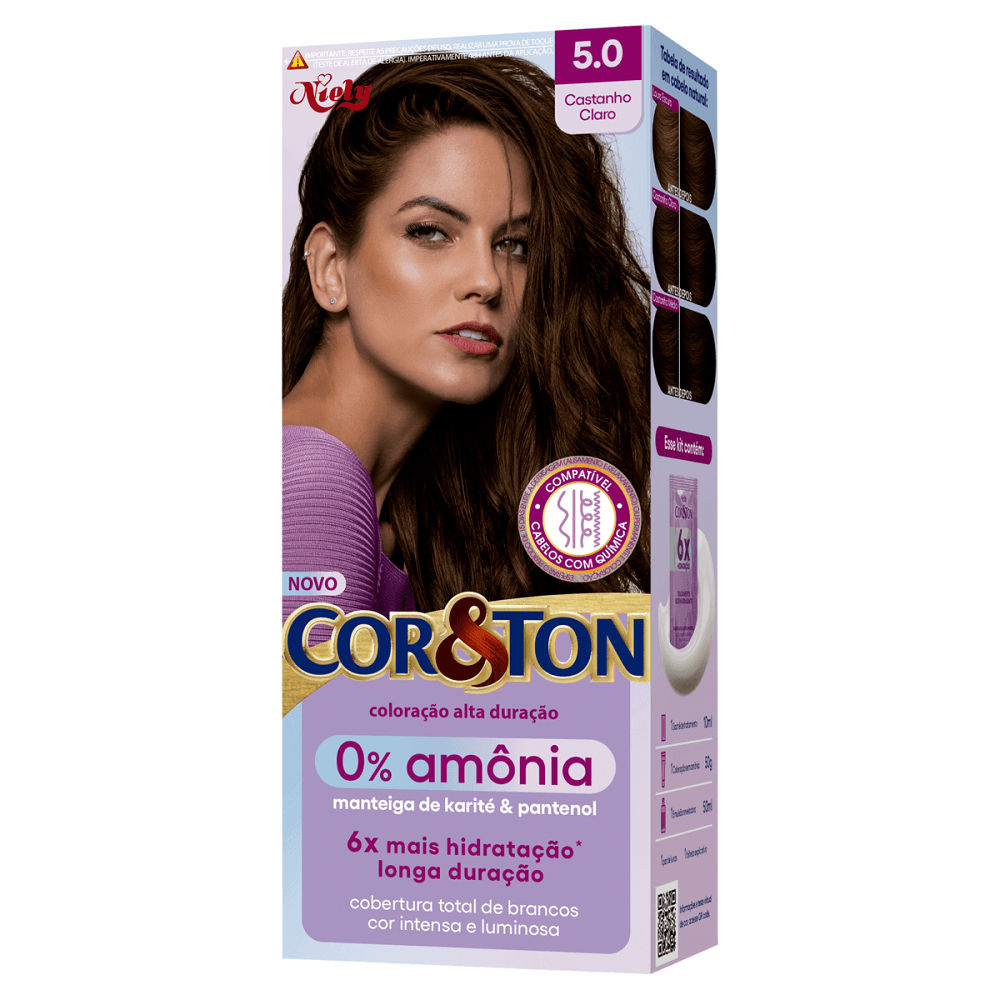 Niely Cor&Ton Sem Amônia 5 0 Castanho Claro
