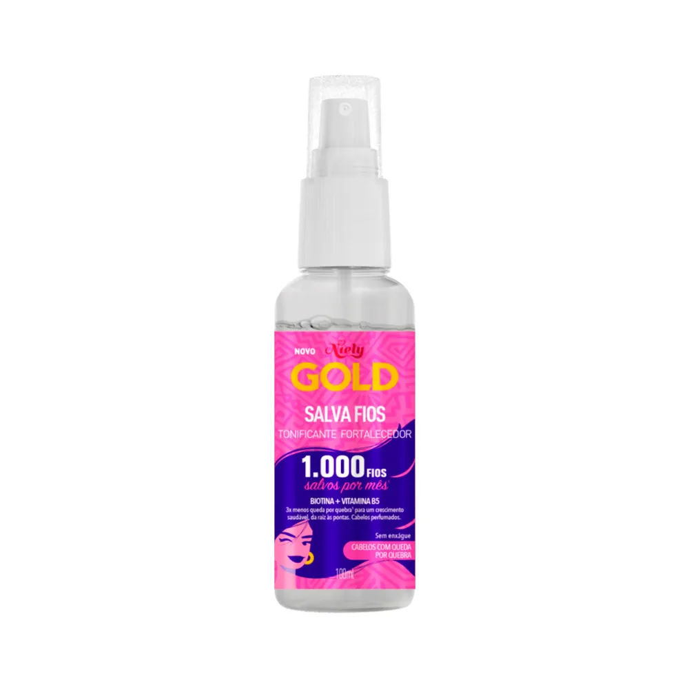 Tônico Capilar Niely Gold 100ml Salva Fios