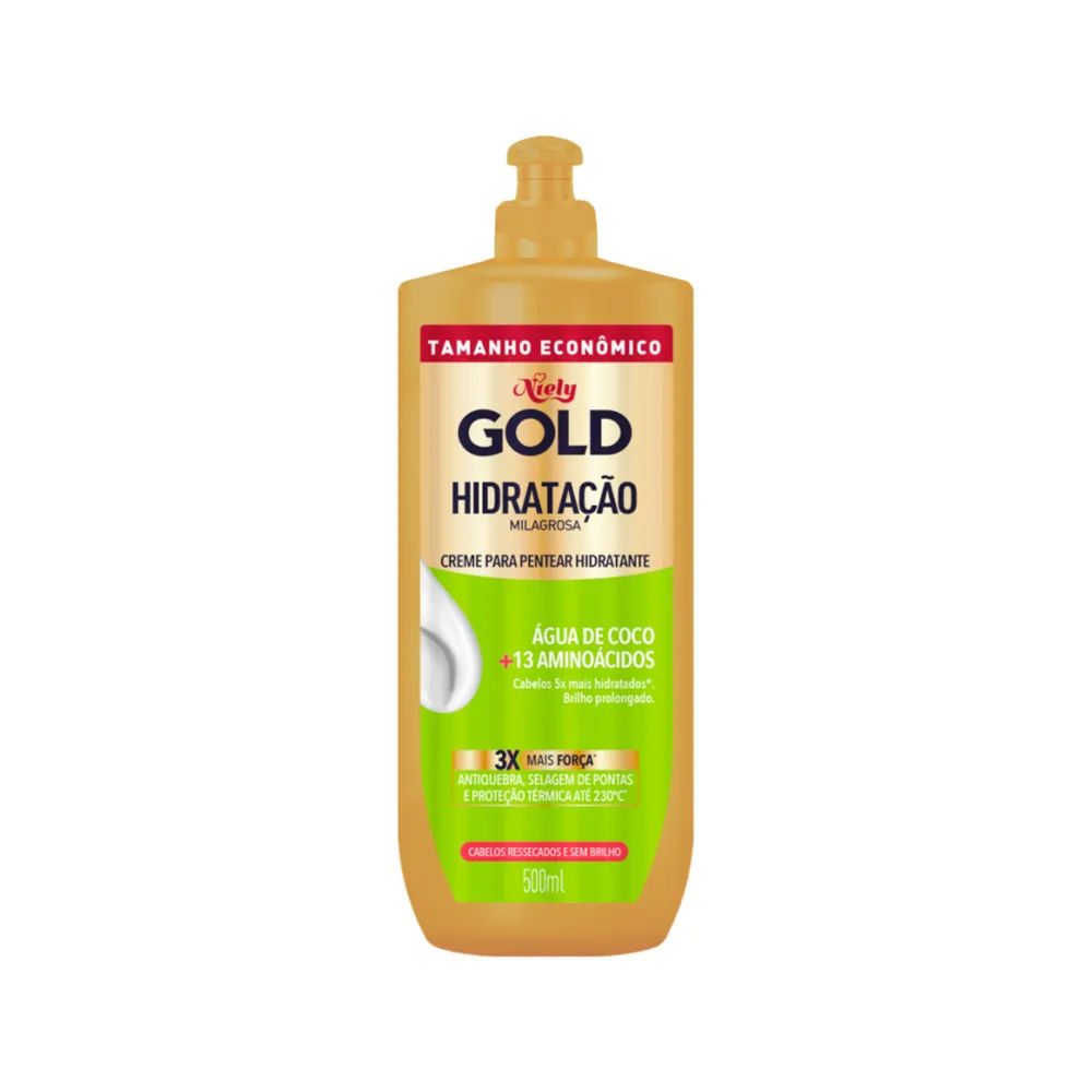 Creme para Pentear Niely Gold 500ml Hidratação