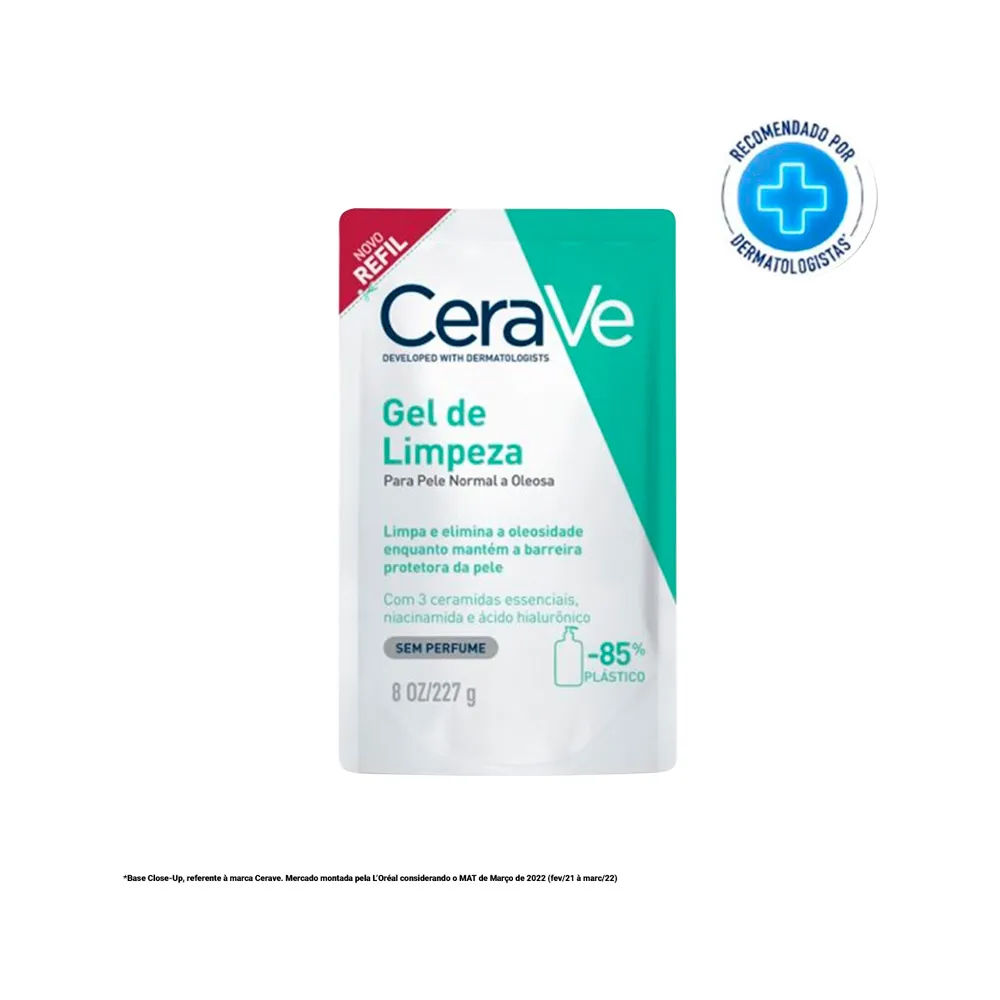 Refil Gel de Limpeza CeraVe Pele Normal a Oleosa 227g