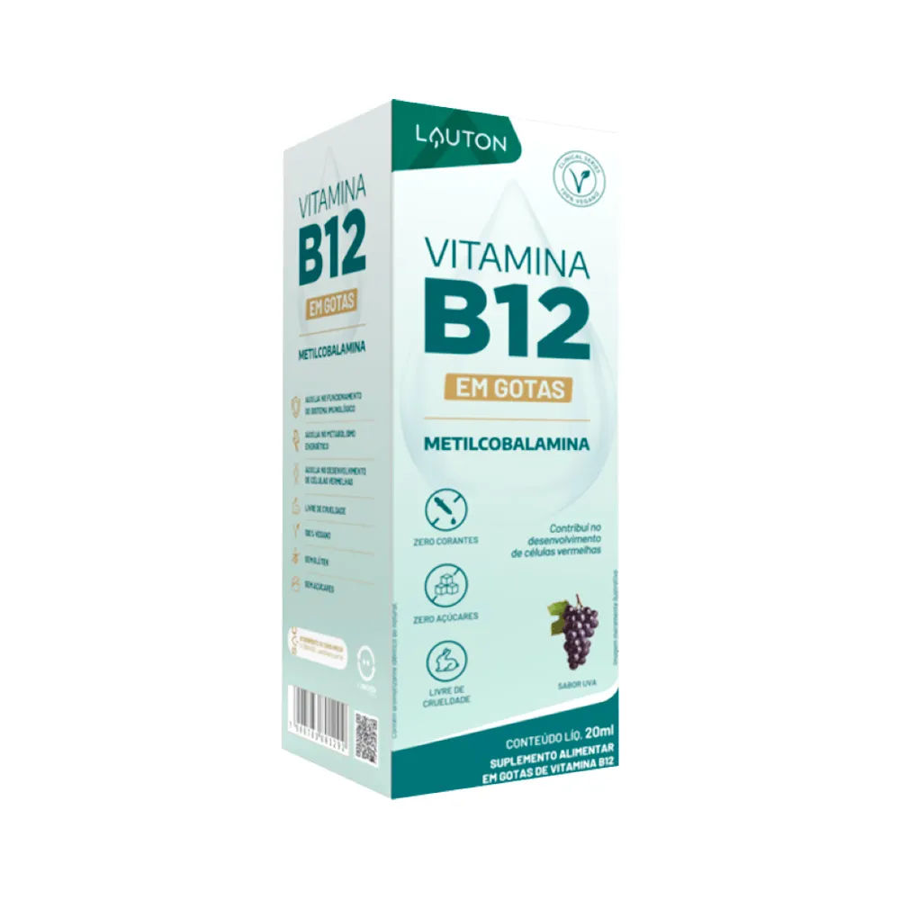 Vitamina B12 Gotas Lauton Sabor Uva 20ml