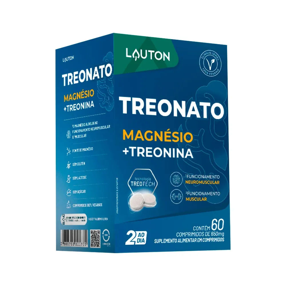 Treonato Magnesio + Treonina Lauton Com 60 Capsulas