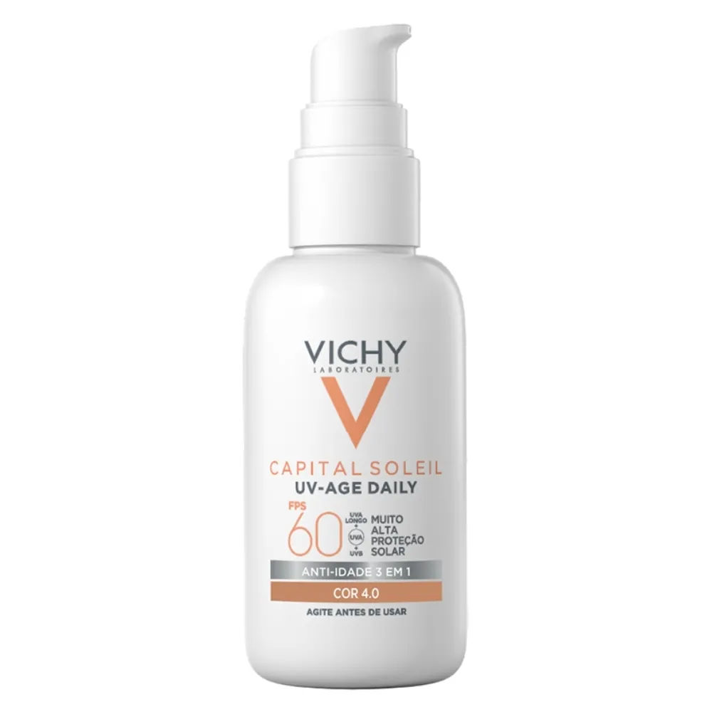 Protetor Solar Facial Vichy Capital Soleil Uv-age Daily Fps60 Cor 4.0  40gr