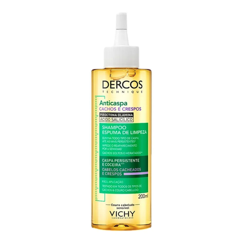 Dercos Shampooo Anticaspa Cabelos Cacheados E Crespos 200ml