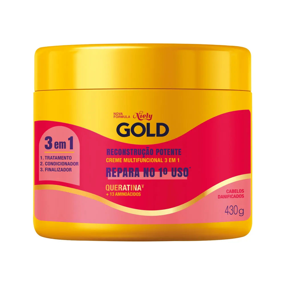 Creme para Pentear Niely Gold Reconstrução 430g