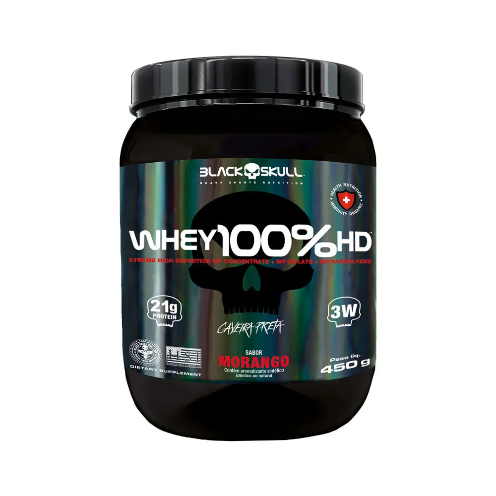 Black Whey 100% Hd 450gr Morango