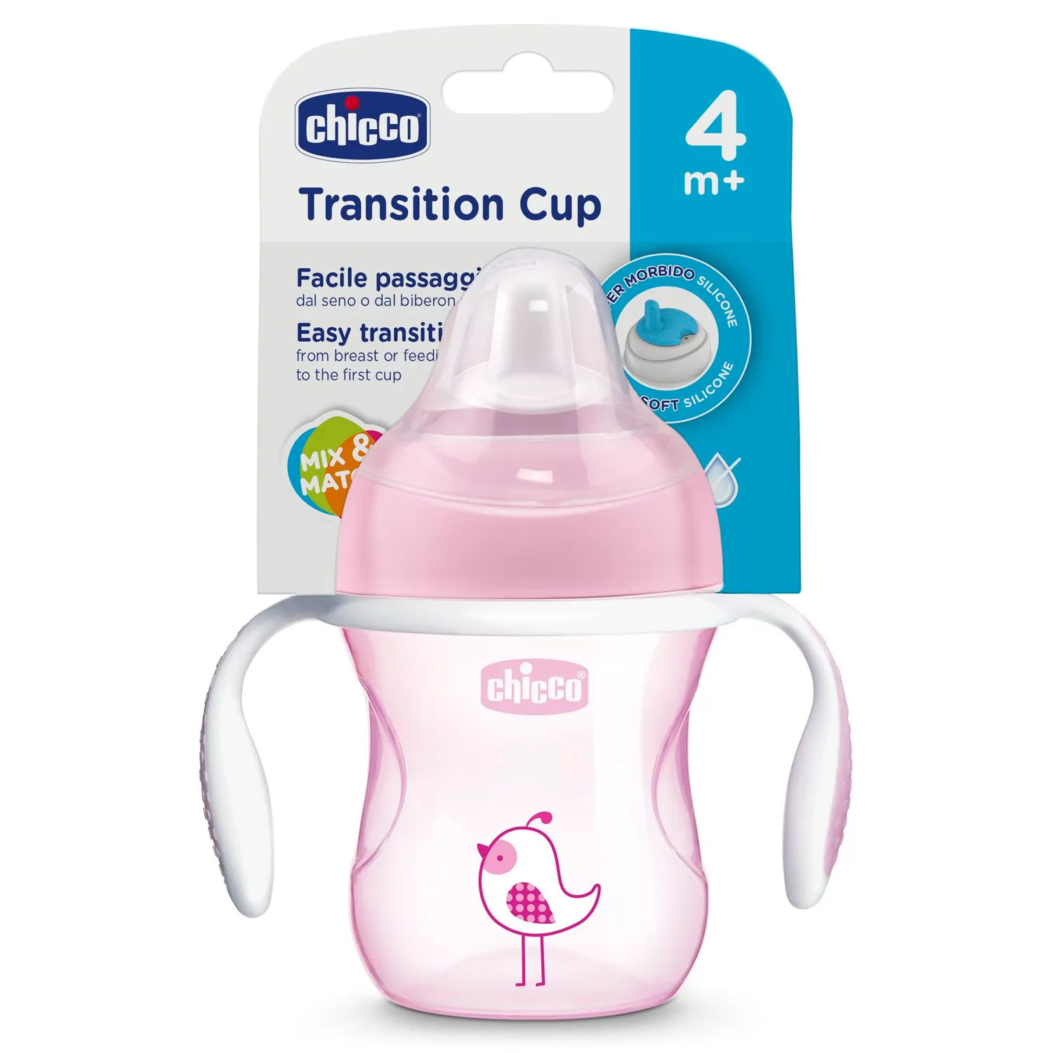 Copo De Transicao Chicco 200ml 4m+ Rosa