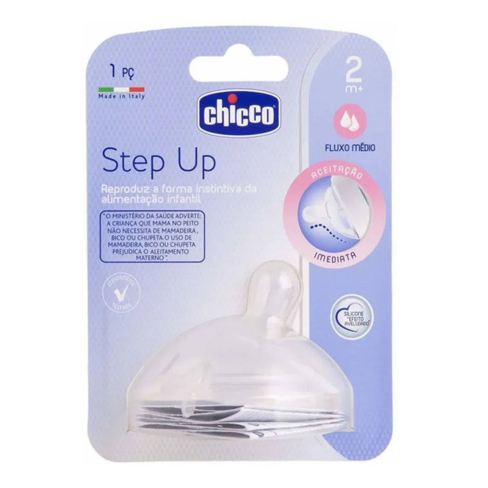 Bico Para Mamadeira Step Up Chicco Com 1 Medio