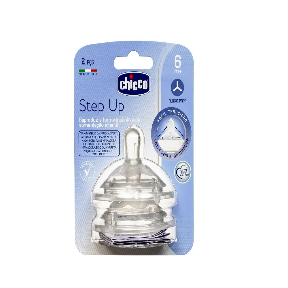 Bico Para Mamadeira Step Up Chicco Com 2 Papa