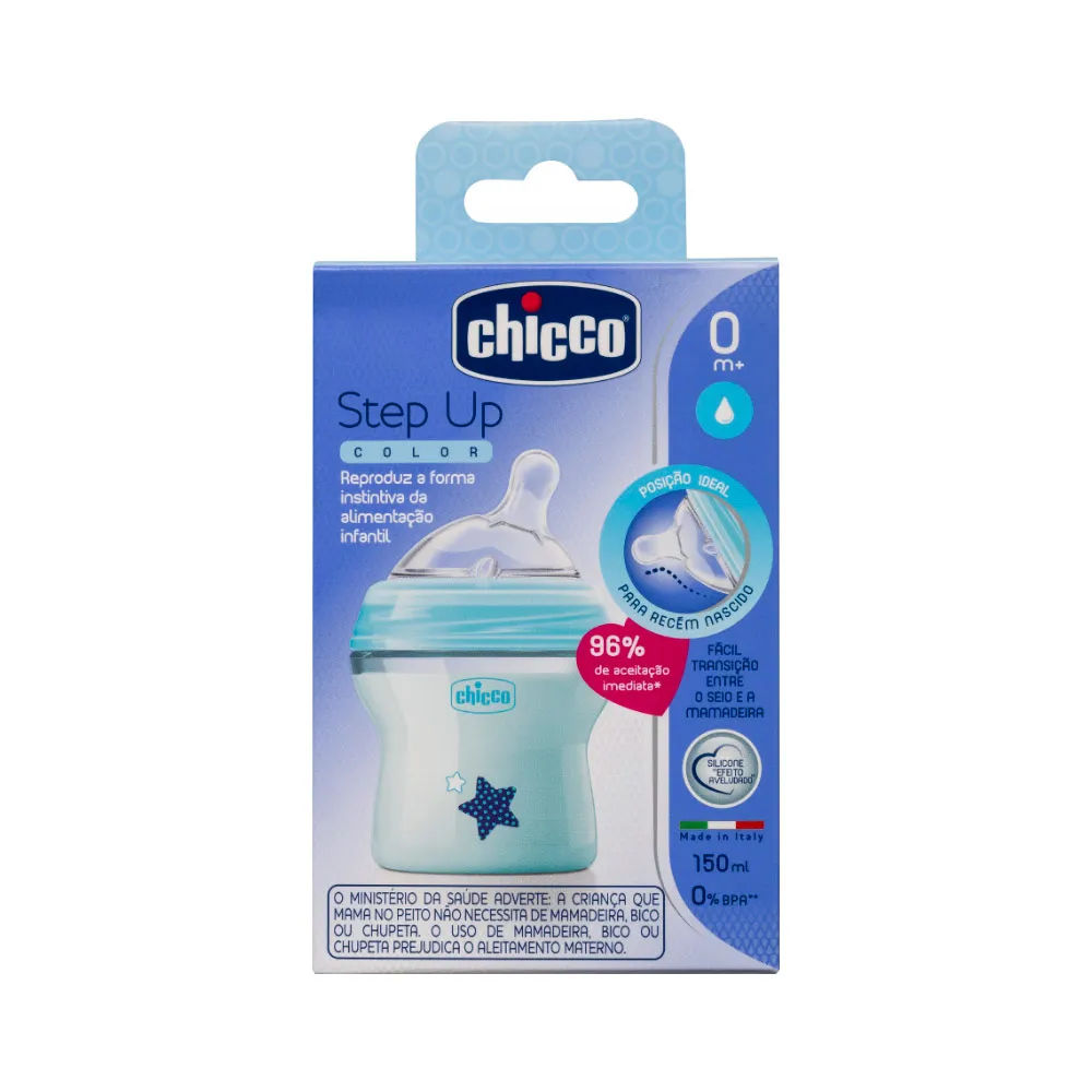 Mamadeira Chicco Step Up Color 150ml Azul