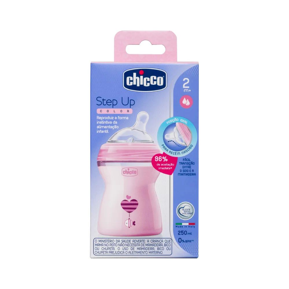 Mamadeira Chicco Step Up Color 250ml Rosa