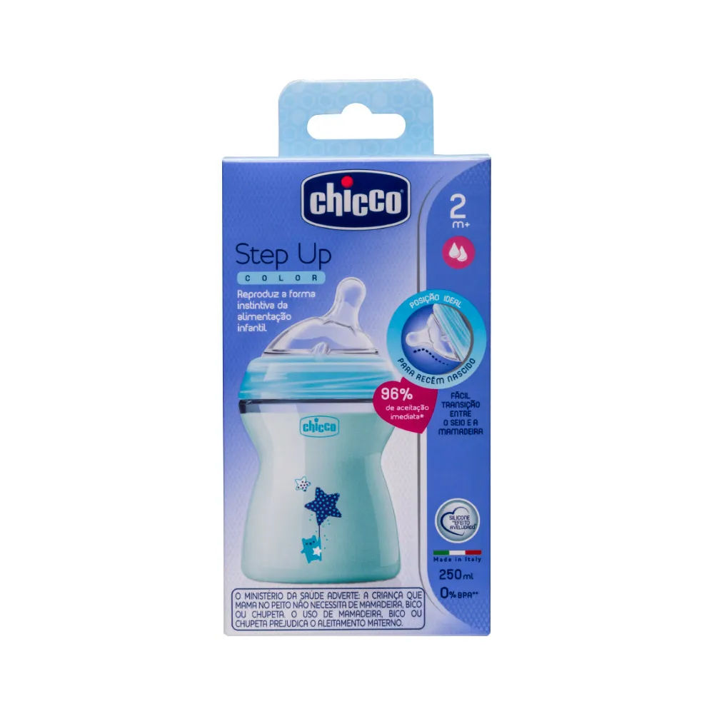 Mamadeira Chicco Step Up Color 250ml Azul