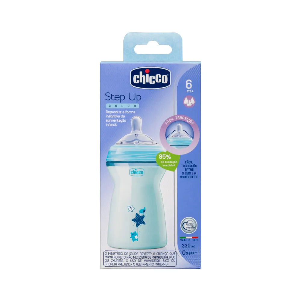 Mamadeira Chicco Step Up Color 330ml Azul