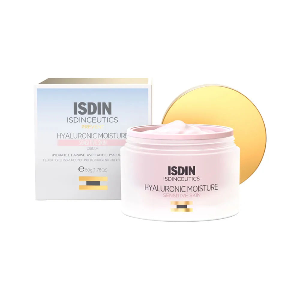 Creme Facial Anti-Idade Isdin Hyaluronic Moisture Pele Sensível 50g