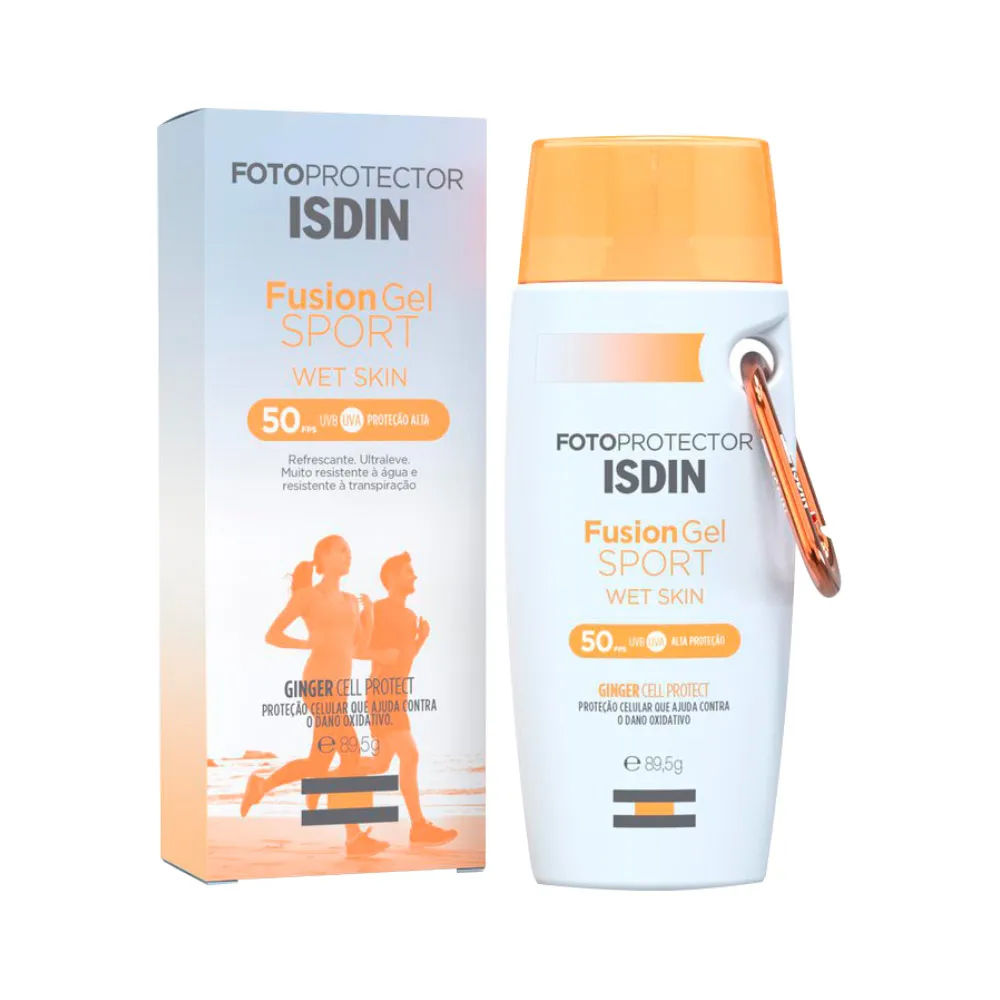 Protetor Solar Isdin Fotoprotector Fusion Gel Sport Wet Skin FPS 50 89,5g
