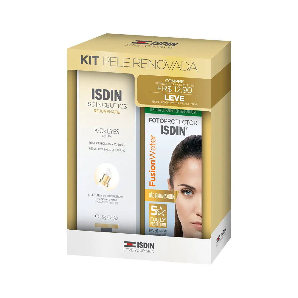 Kit Isdinceutics K-ox Eyes Cream + Fotoprotetor Fusion Water 30ml