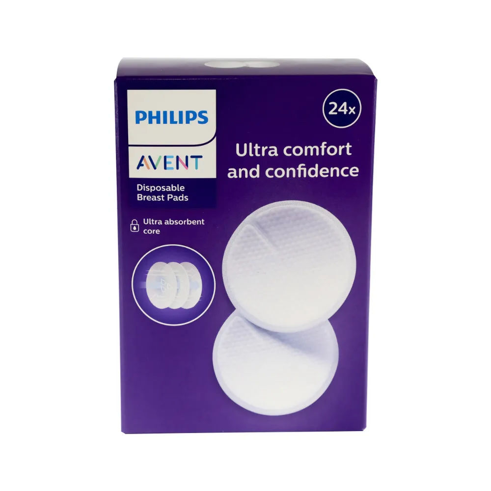 Absorvente para Seios Avent SCF254 Descartável Diurno/Noturno 24 Unidades