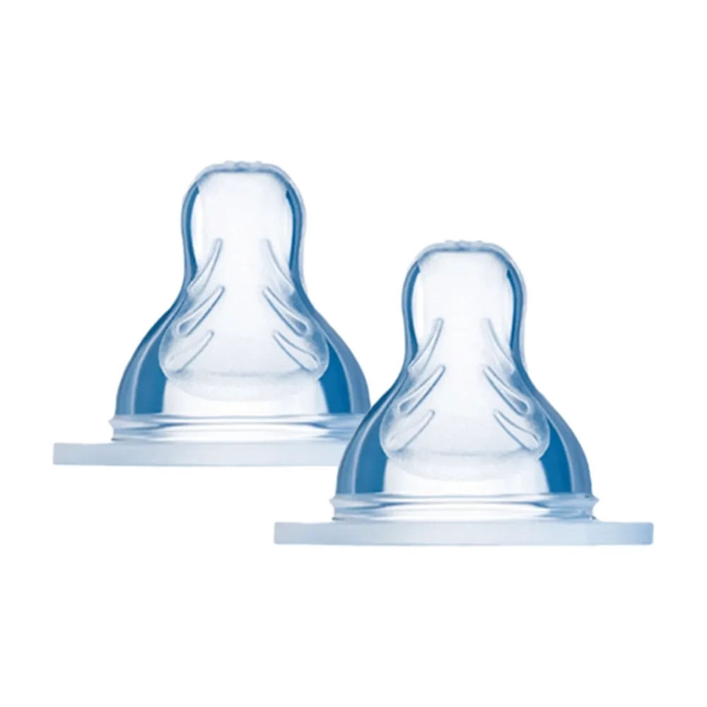 Bico para Mamadeira Fluxo Rápido Silicone Mam n° 3 2 Unidades