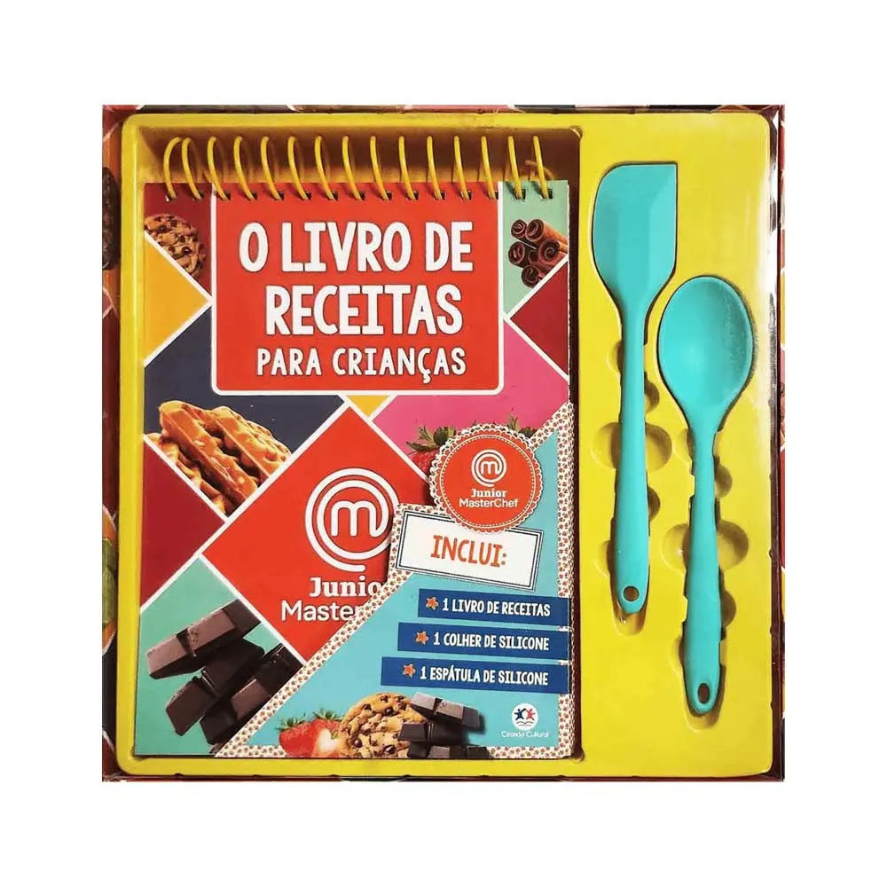 Livro De Receitas Master Chef Jr Com 1 Colher + 1 Espatula