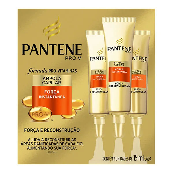 Ampola Pantene Forca Instantanea 3 Unidades De 15ml
